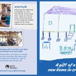 Build a new home in crisis postal card
